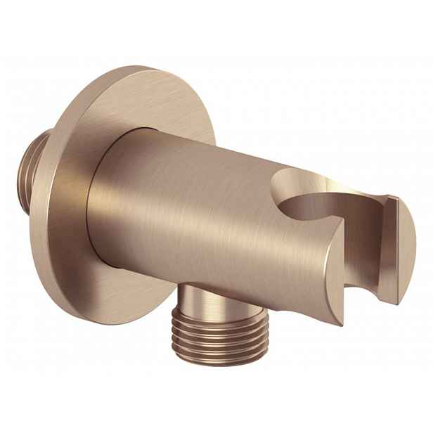 Kludi A-Qa - Sprchové kolínko s držákem, kartáčovaný bronz 65567N1-00