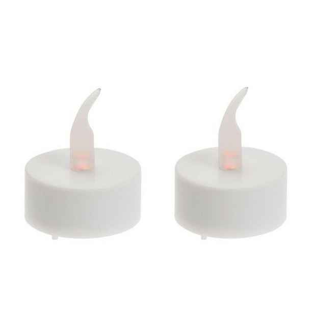 LED blikající čajové svíčky, 3,8 cm, sada 2 ks, na baterie, časovač