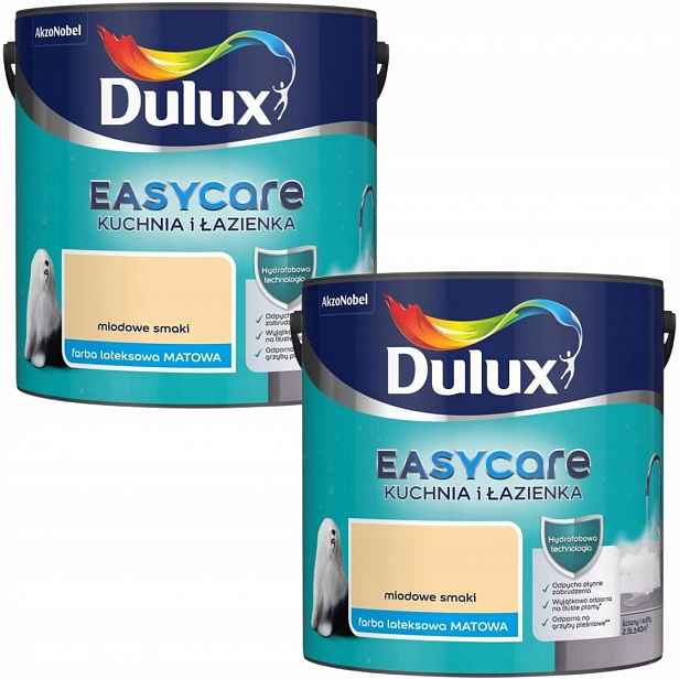 Set Dulux Easycare 2x2,5L Kuchyň&koupelna Barva Matová Medové Příchutě 5L