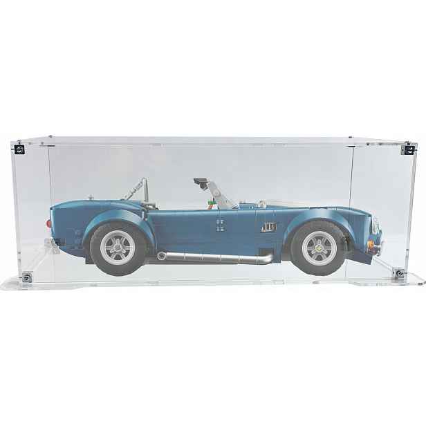 Vitrína s podstavcem Drewlandia pro stavebnici Lego 10357 Shelby Cobra 427 S/c