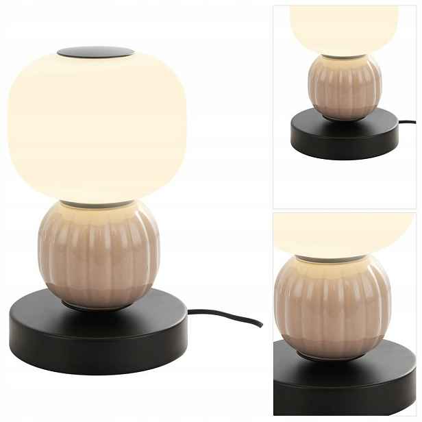Stolní lampa pudrová růžová Modern Led, moderní lesk v ložnici MaxLight