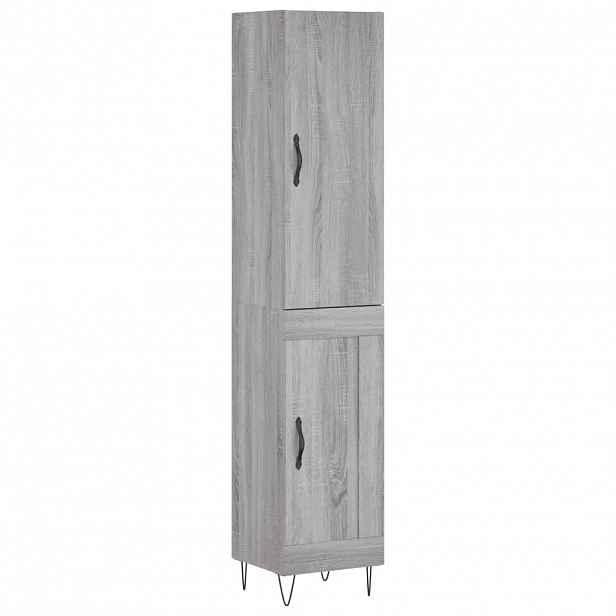vidaXL Skříň highboard šedá sonoma 34,5 x 34 x 180 cm kompozitní dřevo