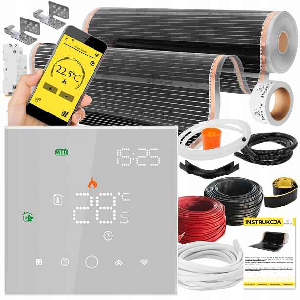Set Mission Air Fólie Vyhřívací Podložka Infračervená 100 cm I 24 m² 160 W/m² Ptc