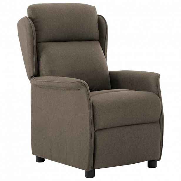 vidaXL Polohovací křeslo Taupe Polyester