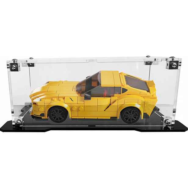 Vitrína s černou základnou pro stavebnici Lego 76901 Toyota Gr Supra