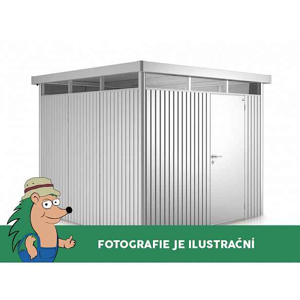 Domek na nářadí Biohort HIGHLINE H5, stříbrná, jednokřídlé dveře BH83060