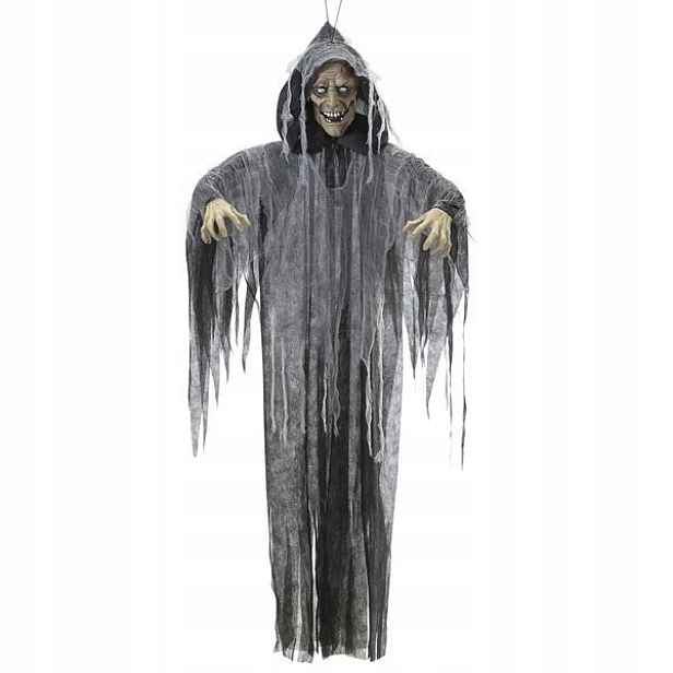 Interaktivní Dekorace Závěsná Zombie Světlo Zvuk Pohyb Halloween