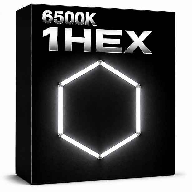 Jednotlivá lampa HEX1 Led černá 42W 6500K 92x79 Cm studio barber