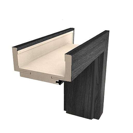 Obložková zárubeň Naturel 60 cm pro tloušťku stěny 9,5-11,5 cm jilm antracit pravá O2JA60P