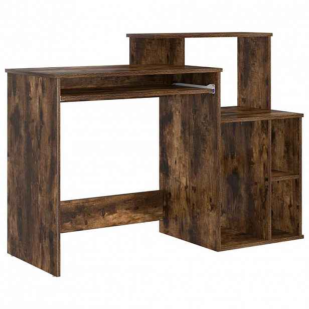 vidaXL Stůl Kouřový dub 120,5 x 44 x 88,5 cm Kompozitní dřevo