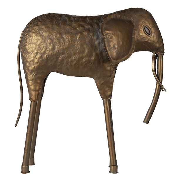 Zlatá kovová soška slonka - 50*16*50 cm Clayre & Eef