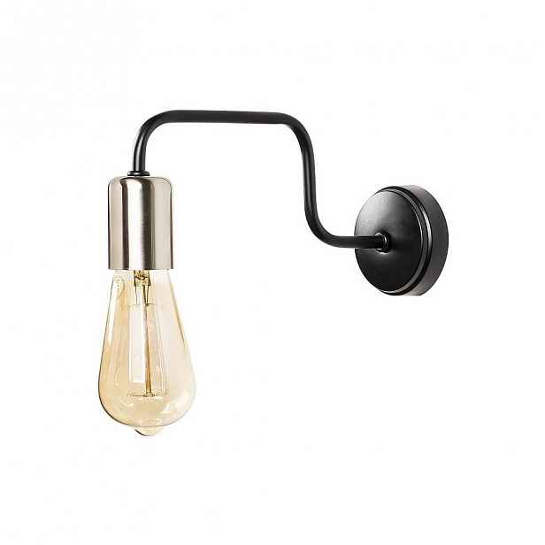 Černé kovové nástěnné svítidlo Opviq lights Agre