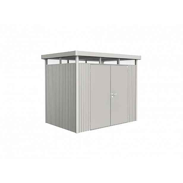 Domek na nářadí Biohort HIGHLINE H1, stříbrná, dvoukřídlé dveře BH83029