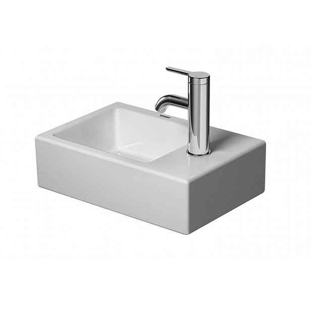 Duravit Vero Air - Umývátko 38x25 cm, bez přepadu, otvor pro baterii vpravo, bílá 0724380000