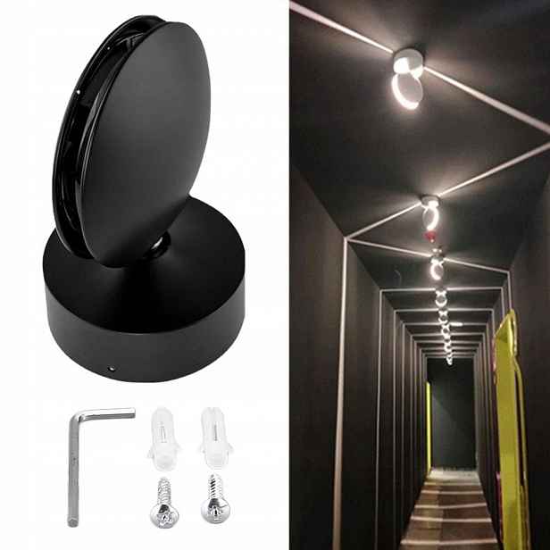 Led nástěnné svítidlo kulatý, svítící, otočné o 360°, parapet do chodby, IP20