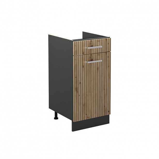 Vicco SPODNÍ SKŘÍŇKA KUCHYŇSKÉ LINKY R-Line, Řemeslný dub/Antracit, 40 cm bez pracovní desky