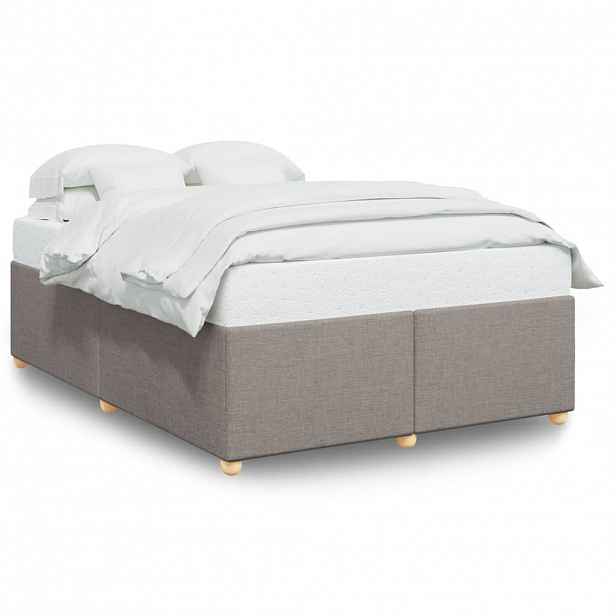 vidaXL Rám postele bez matrace taupe 140 x 200 cm textil