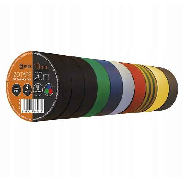 Izolační páska 19 mm 20 m Duha Izolace velká X 20