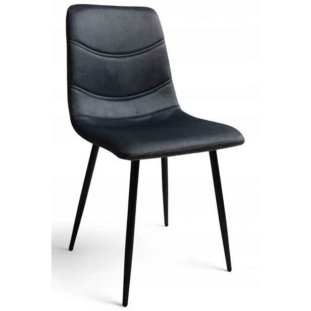 Křeslo Happy šedý velur samet glamour moderní čalouněné loftem