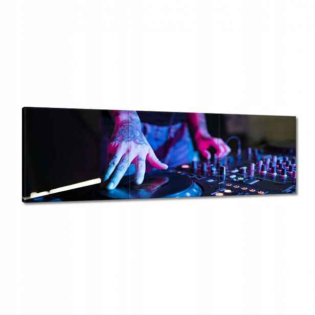Obrazy 120x40 Ruční mixážní pult Dj stanice