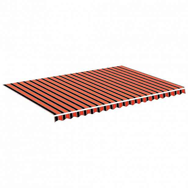 vidaXL Náhradní plachta na markýzu oranžovo-hnědá 500 x 350 cm polyesterová