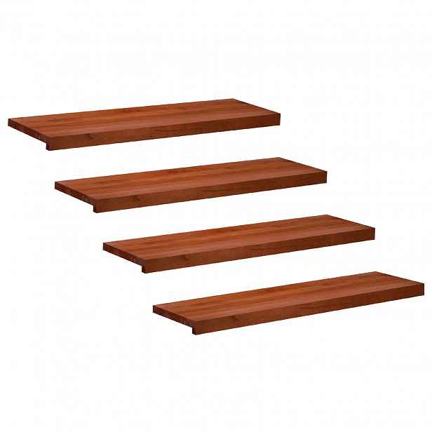 vidaXL Schodišťové nášlapy 4 ks 100 x 30 x 2 cm Hnědá