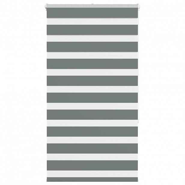 vidaXL Zebra roleta tmavě šedá 70x150 cm šířka látky 65,9 cm polyester
