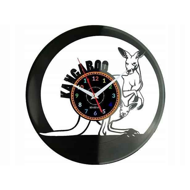 Kangur Dárek Originální dekorace do domu Hodiny z vinylové desky