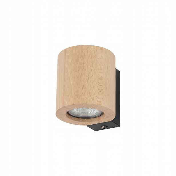 Černé nástěnné svítidlo Eve Wood GU10 Minimalistická kovová stěna 8.5 cm Tk Lighting