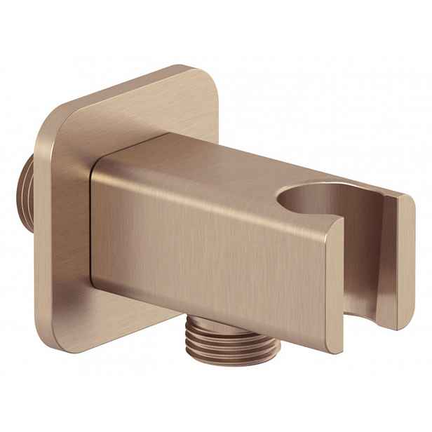 Kludi A-Qa - Sprchové kolínko s držákem, kartáčovaný bronz 65568N1-00