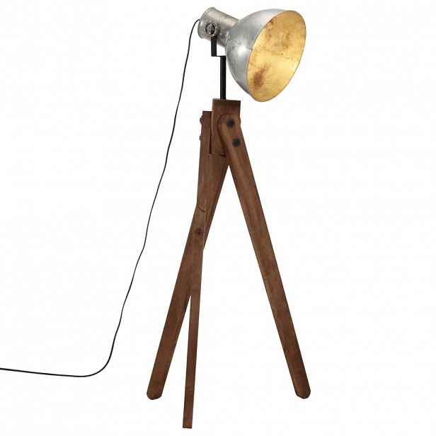 vidaXL Stojací lampa 25 W vintage stříbrná 45 x 45 x 120 cm E27
