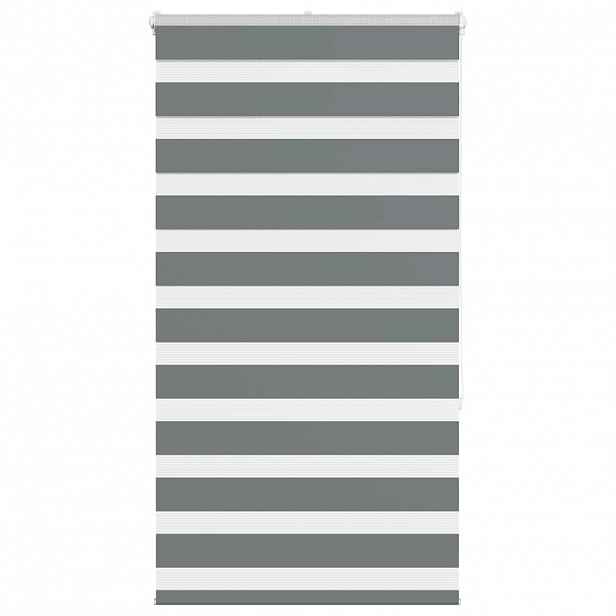 vidaXL Zebra roleta tmavě šedá 75x150cm šířka látky 70,9 cm polyester