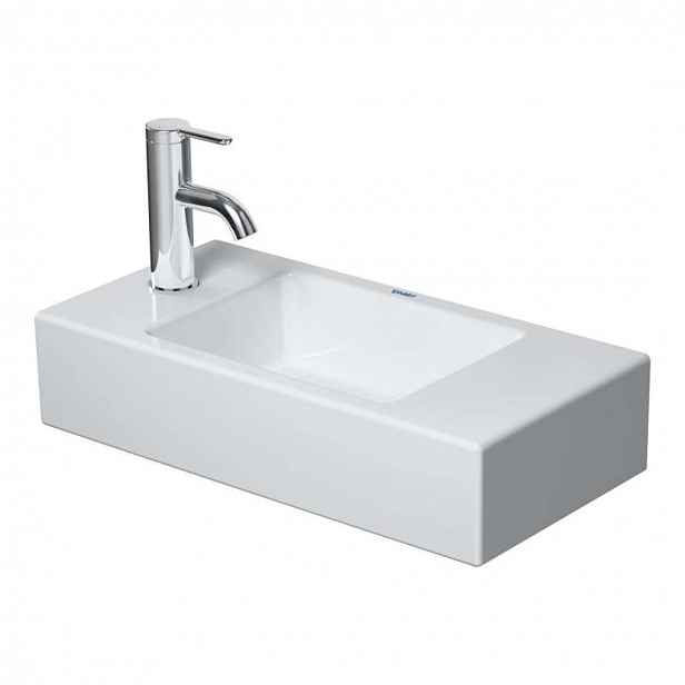 Duravit Vero Air - Umývátko 50x25 cm, bez přepadu, otvor pro baterii vlevo, bílá 0724500009