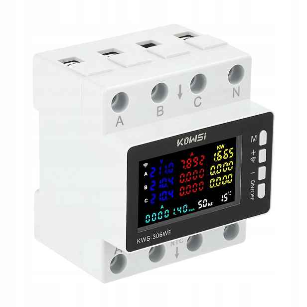 KWS-306WF Třífázový obousměrný měřič Tuya WiFi Ac 85-290V 0-80A