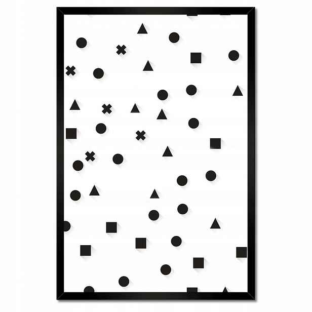 Plakáty v rámu 40x60 Černobílá geometrie