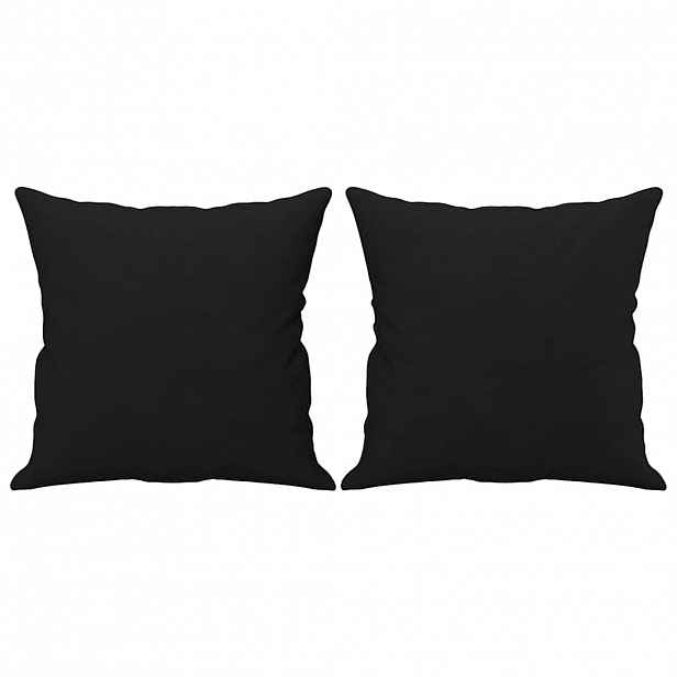vidaXL Dekorační polštáře 2 ks černé 40 x 40 cm tkanina z mikrovlákna