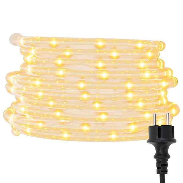 vidaXL Světelný řetěz s 240 teplými bílými LED 10 m PVC