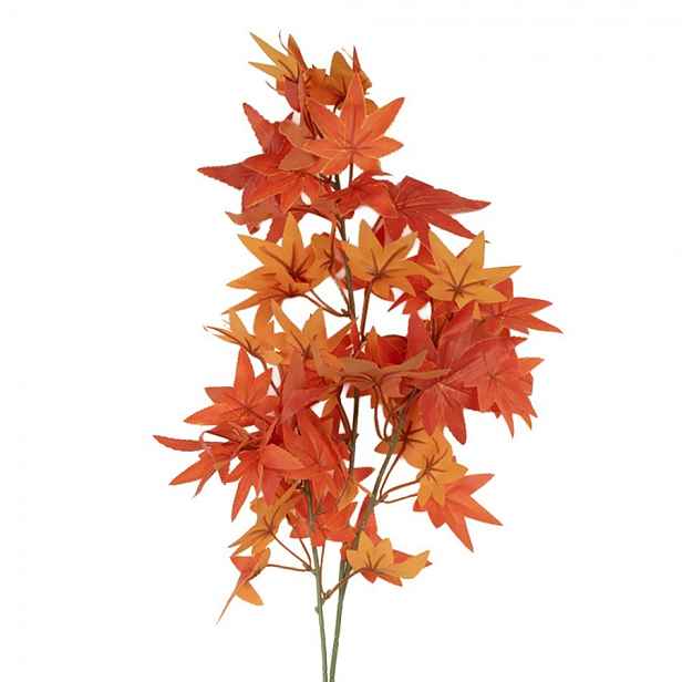 Dekorace umělá větvička s oranžovými listy - 12*10*90 cm Clayre & Eef