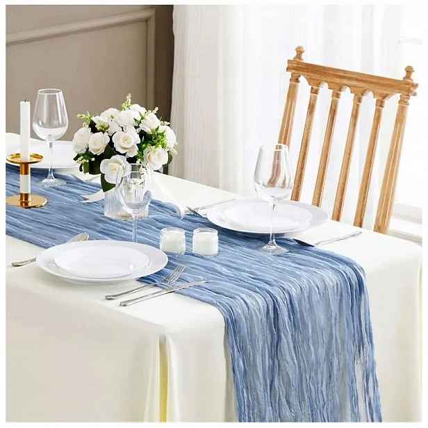 Běhoun Boho Baby Royal Modrý Nařasený 300x90 cm k narozeninám