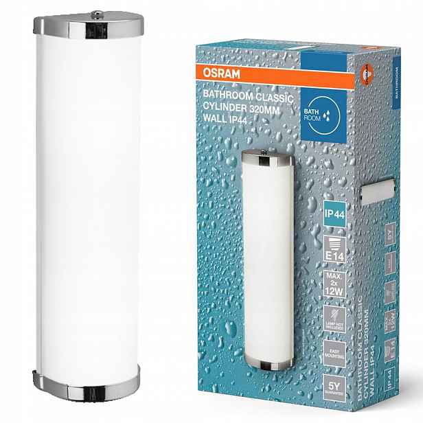 Nástěnné koupelnové svítidlo Svítidlo E14 Chrom IP44 Bathroom Osram