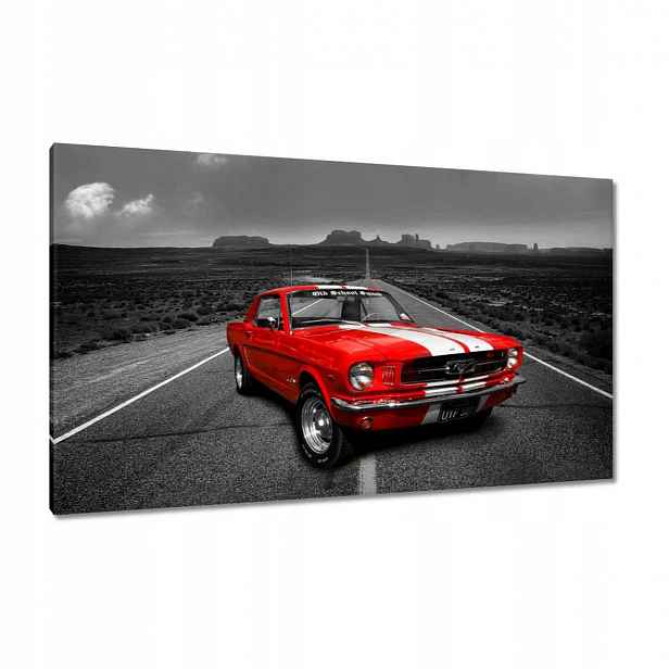 Obrazy 120x70 Červený Ford Mustang Usa