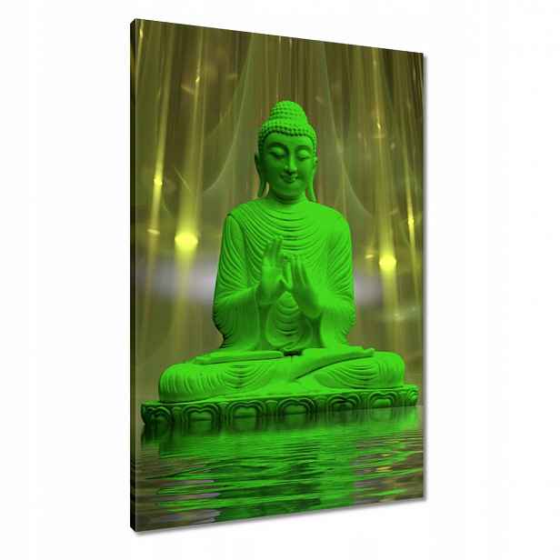 Obrazy 60x90 Zelený Buddha Buddhismus
