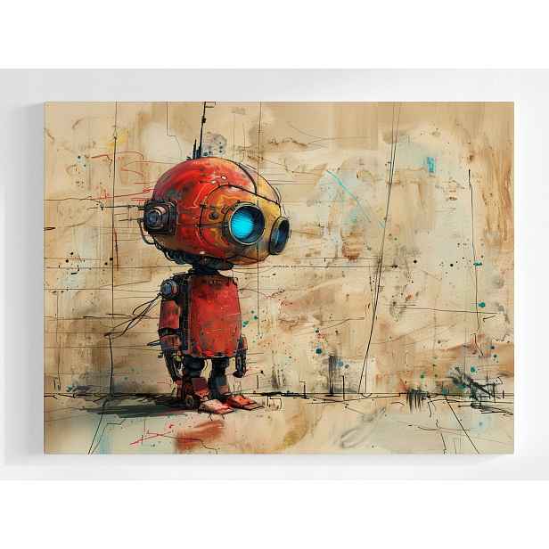 Plakát Grafika Robot Android Steampunk Sci-fi Cyber 100x75