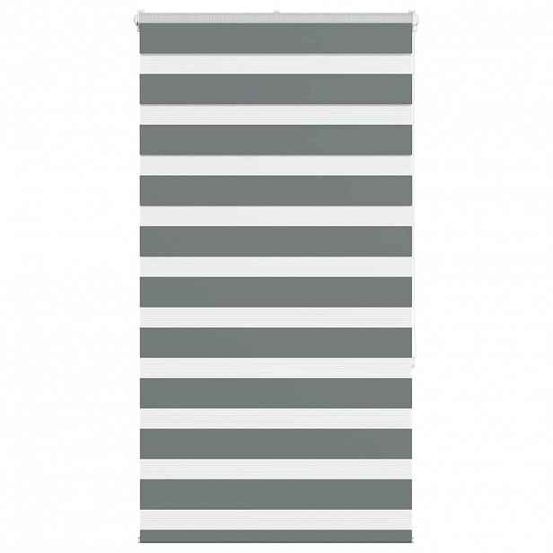 vidaXL Zebra roleta tmavě šedá 85x150 cm šířka látky 80,9 cm polyester