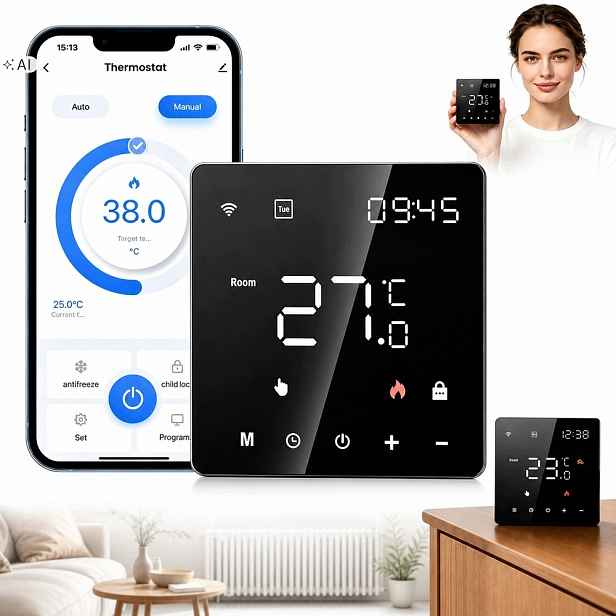 Pokojový Termostat Wifi Digitální Led Regulátor 16A