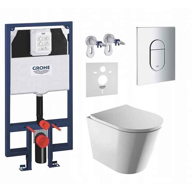 7v1 Wc Set, Stelaz Grohe Slim Wc Mísa Rim Silent Omnires Tlačítko