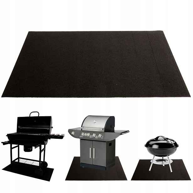 Ochranná Podložka Pod Gril 110x110 cm Bbq Velká Chrání Podlahu Grilovací Podložka
