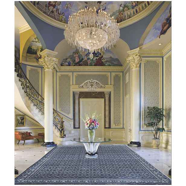 Ručně vázaný kusový koberec Diamond DC-OC Denim blue/silver, 275x365, modrá, chodba / předsíň, Diamond Carpets India