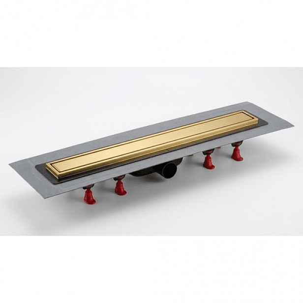 Sprchový žlab SAT Aurum 65 cm broušená zlatá mat plný SATZLAB70BG