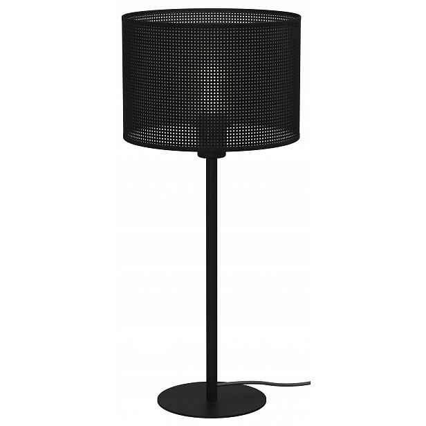 Stolní noční lampa Loft Shade černá, stínidlo 1xE27 56 cm, stolní lampa do kanceláře